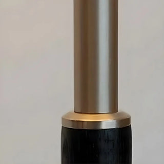 ZOWALA - Black Silver Pull Chain Round Glass Floor Lamp Image - 10