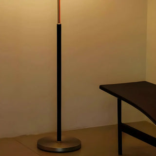 ZOWALA - Black Silver Pull Chain Round Glass Floor Lamp Image - 6