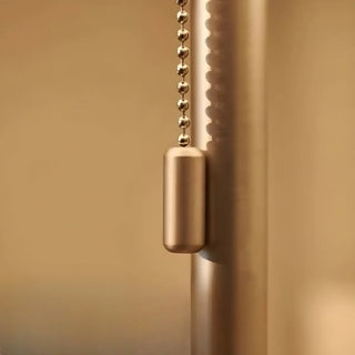 ZOWALA - Black Silver Pull Chain Round Glass Floor Lamp Image - 7