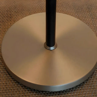 ZOWALA - Black Silver Pull Chain Round Glass Floor Lamp Image - 8