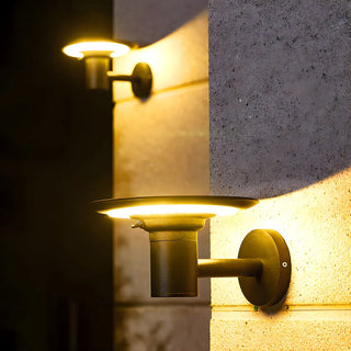 ZOWALA - Minimalistic Aluminum Tray Solar LED Metal Wall Light Image - 1
