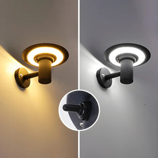 ZOWALA - Minimalistic Aluminum Tray Solar LED Metal Wall Light Image - 4