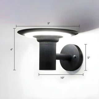 ZOWALA - Minimalistic Aluminum Tray Solar LED Metal Wall Light #size