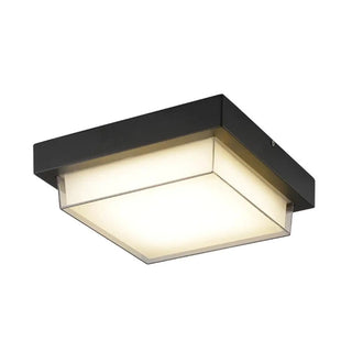 Balcony Black Square LED Flush Mount Ceiling Light Zawala Image - 13