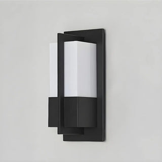 Contemporary Black Steel Rectangle External Wall Lamp Zawala Image - 5