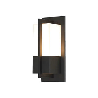 Contemporary Black Steel Rectangle External Wall Lamp Zawala Image - 6