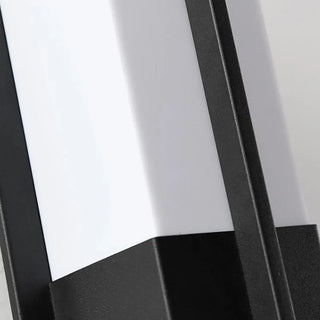 Contemporary Black Steel Rectangle External Wall Lamp Zawala Image - 7