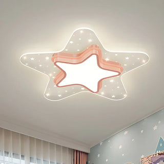 ZOWALA - Blue LED Loving Heart Flush Mount Light Image - 2