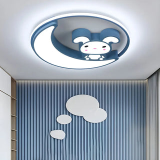 ZOWALA - Blue LED Loving Heart Flush Mount Light Image - 3