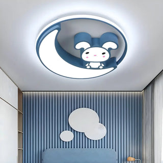 ZOWALA - Blue LED Loving Heart Flush Mount Light Image - 5