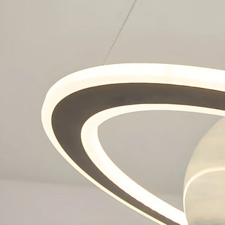 ZOWALA - Blue Planet Spaceman Glass LED Kids Room Chandelier Image - 14