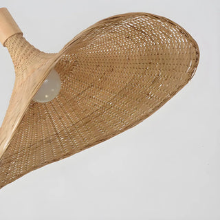 ZOWALA - Bohemian Woven Bamboo Beige Dining Room Pendant Light Image - 10