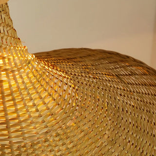ZOWALA - Bohemian Woven Bamboo Beige Dining Room Pendant Light Image - 13