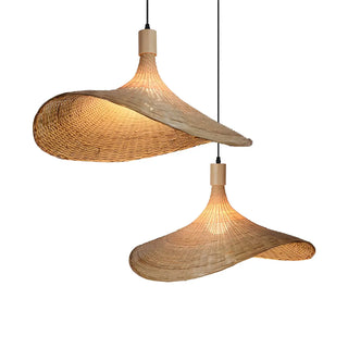 ZOWALA - Bohemian Woven Bamboo Beige Dining Room Pendant Light Image - 15