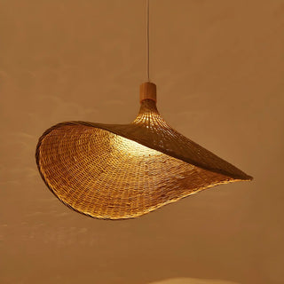 ZOWALA - Bohemian Woven Bamboo Beige Dining Room Pendant Light Image - 9