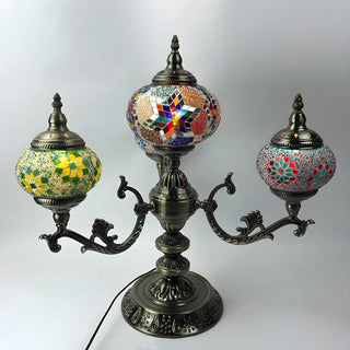 Unique Bohemian Oval 4 Bulbs Stained Glass Table Lamp Zawala Image - 11