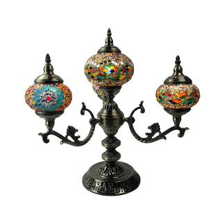 Unique Bohemian Oval 4 Bulbs Stained Glass Table Lamp Zawala Image - 12
