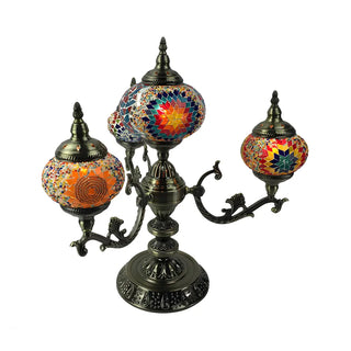 Unique Bohemian Oval 4 Bulbs Stained Glass Table Lamp Zawala Image - 13