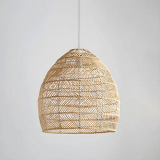 Bohemian Natural Rattan Woven Dome Restaurant Pendant Light Zawala Image - 4