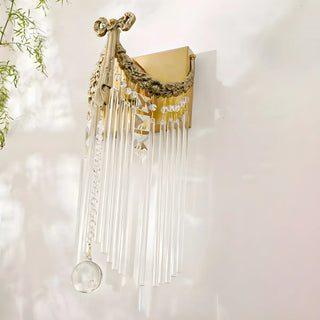 ZOWALA - Unique Brass Bowknot Crystal Mini LED Wall Sconce Light Image - 10