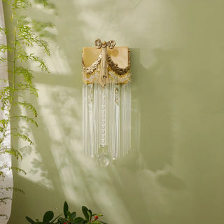 ZOWALA - Unique Brass Bowknot Crystal Mini LED Wall Sconce Light Image - 5