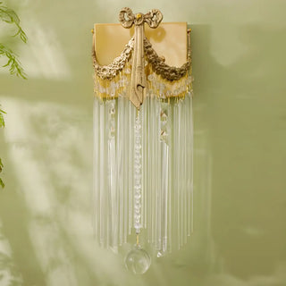 ZOWALA - Unique Brass Bowknot Crystal Mini LED Wall Sconce Light Image - 6