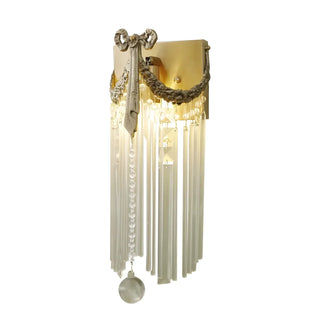 ZOWALA - Unique Brass Bowknot Crystal Mini LED Wall Sconce Light Image - 7