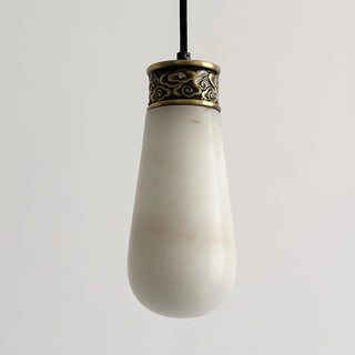 ZOWALA - Vintage Alabaster Teardrop Pendant Light Image - 10