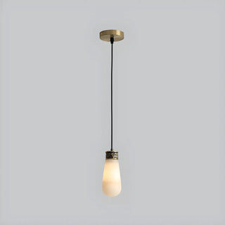 ZOWALA - Vintage Alabaster Teardrop Pendant Light Image - 6