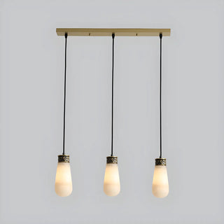 ZOWALA - Vintage Alabaster Teardrop Pendant Light Image - 7