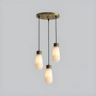 ZOWALA - Vintage Alabaster Teardrop Pendant Light Image - 8