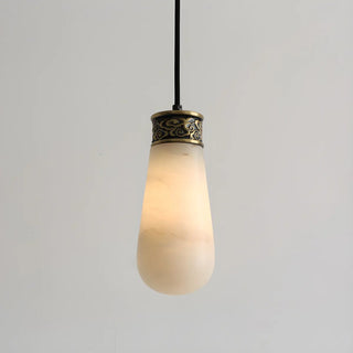 ZOWALA - Vintage Alabaster Teardrop Pendant Light Image - 9