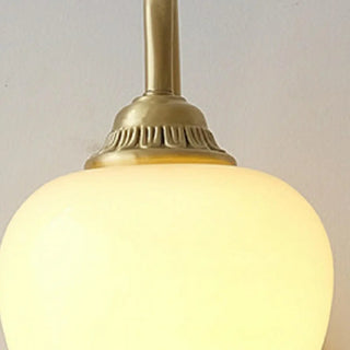 ZOWALA - Exquisite Brass Glass White Floral Wall Sconce Light Image - 7