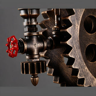 ZOWALA - Pipe Gear 2-Light Metal Restaurant Edison Bulb Chandelier Image - 11