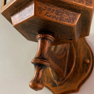 External Bronze Mini Vintage Lantern Metal Wall Lamp Zawala Image - 14
