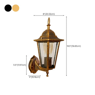 External Bronze Mini Vintage Lantern Metal Wall Lamp Zawala #size
