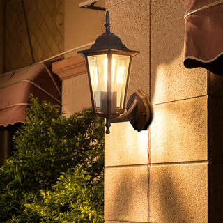 External Bronze Mini Vintage Lantern Metal Wall Lamp Zawala Image - 2