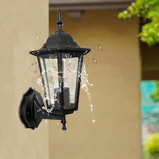 External Bronze Mini Vintage Lantern Metal Wall Lamp Zawala Image - 5