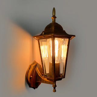 External Bronze Mini Vintage Lantern Metal Wall Lamp Zawala Image - 6