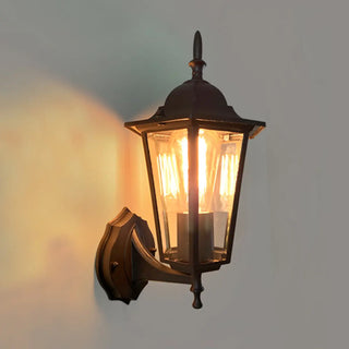 External Bronze Mini Vintage Lantern Metal Wall Lamp Zawala Image - 7