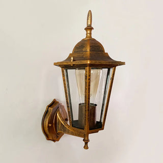 External Bronze Mini Vintage Lantern Metal Wall Lamp Zawala Image - 8