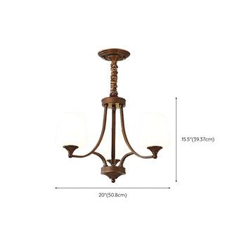 White Wine Glass Brown Branch Living Room Chandelier #size
