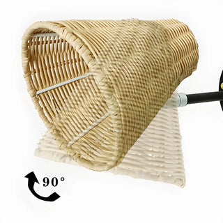 Coastal Cone Rattan Bedroom Brown Mini Wall Sconce Zawala Image - 12