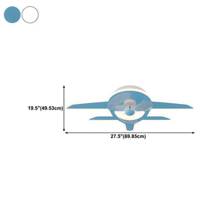 Kids Room Cartoon Whale Ceiling Fan with LED Light Zawala Image - 20