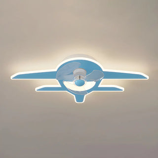 Kids Room Cartoon Whale Ceiling Fan with LED Light Zawala Image - 5