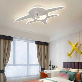 Kids Room Cartoon Whale Ceiling Fan with LED Light Zawala Image - 7