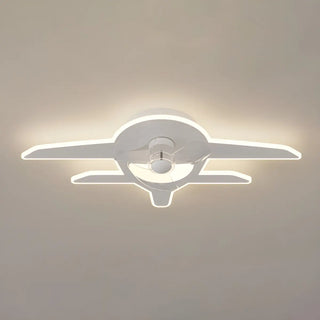 Kids Room Cartoon Whale Ceiling Fan with LED Light Zawala Image - 9