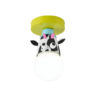 ZOWALA - Kids Room Cartoon Giraffe Semi-Flush Mount Ceiling Lamp Image - 13