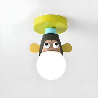 ZOWALA - Kids Room Cartoon Giraffe Semi-Flush Mount Ceiling Lamp Image - 21