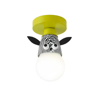 ZOWALA - Kids Room Cartoon Giraffe Semi-Flush Mount Ceiling Lamp Image - 23